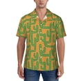 thumbnail image 1 of KLL Men's Hawaiian Shirt Short Sleeve Button Down Beach Shirts-Cactus 2, 1 of 5