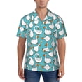 thumbnail image 1 of KLL Men's Hawaiian Shirt Short Sleeve Button Down Beach Shirts-Cartoon Funny Goose, 1 of 5