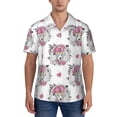 thumbnail image 1 of KLL Men's Hawaiian Shirt Short Sleeve Button Down Beach Shirts-Cartoon Poodle Dog, 1 of 5