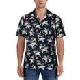 thumbnail image 1 of KLL Men's Hawaiian Shirt Short Sleeve Button Down Beach Shirts-Cartoon Sharks, 1 of 5