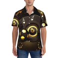 thumbnail image 1 of KLL Men's Hawaiian Shirt Short Sleeve Button Down Beach Shirts-Casino Card Soccer, 1 of 5