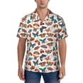thumbnail image 1 of KLL Men's Hawaiian Shirt Short Sleeve Button Down Beach Shirts-Colorful Butterfly, 1 of 1