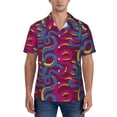 thumbnail image 1 of KLL Men's Hawaiian Shirt Short Sleeve Button Down Beach Shirts-Colorful Snake, 1 of 5