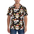 thumbnail image 1 of KLL Men's Hawaiian Shirt Short Sleeve Button Down Beach Shirts-Cute Dog Panda, 1 of 5