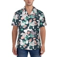 thumbnail image 1 of KLL Men's Hawaiian Shirt Short Sleeve Button Down Beach Shirts-Cute Poodle Dog, 1 of 5
