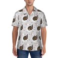 thumbnail image 1 of KLL Men's Hawaiian Shirt Short Sleeve Button Down Beach Shirts-Cute Swan, 1 of 5
