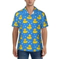 thumbnail image 1 of KLL Men's Hawaiian Shirt Short Sleeve Button Down Beach Shirts-Cute Yellow Rubber Ducks, 1 of 5