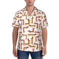 thumbnail image 1 of KLL Men's Hawaiian Shirt Short Sleeve Button Down Beach Shirts-Dachshund Dog, 1 of 5
