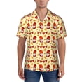 thumbnail image 1 of KLL Men's Hawaiian Shirt Short Sleeve Button Down Beach Shirts-Fall Gnomes, 1 of 5