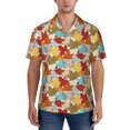 thumbnail image 1 of KLL Men's Hawaiian Shirt Short Sleeve Button Down Beach Shirts-Fall Maple Leaves, 1 of 5