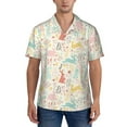 thumbnail image 1 of KLL Men's Hawaiian Shirt Short Sleeve Button Down Beach Shirts-Fall Rabbit, 1 of 1