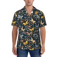 thumbnail image 1 of KLL Men's Hawaiian Shirt Short Sleeve Button Down Beach Shirts-Flowers Butterfly, 1 of 5