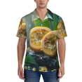 thumbnail image 1 of KLL Men's Hawaiian Shirt Short Sleeve Button Down Beach Shirts-Fresh Passion Fruit Still Life, 1 of 5