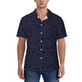 thumbnail image 1 of KLL Men's Hawaiian Shirt Short Sleeve Button Down Beach Shirts-LOVE, 1 of 5