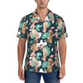 thumbnail image 1 of KLL Men's Hawaiian Shirt Short Sleeve Button Down Beach Shirts-Labrador Retriever Dog, 1 of 5