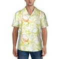thumbnail image 1 of KLL Men's Hawaiian Shirt Short Sleeve Button Down Beach Shirts-Lemon Potatoes, 1 of 5