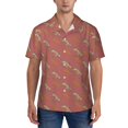 thumbnail image 1 of KLL Men's Hawaiian Shirt Short Sleeve Button Down Beach Shirts-Leopard Print, 1 of 5