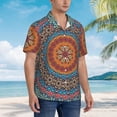 thumbnail image 1 of KLL Men's Hawaiian Shirt Short Sleeve Button Down Beach Shirts-Mandala, 1 of 6
