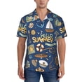 thumbnail image 1 of KLL Men's Hawaiian Shirt Short Sleeve Button Down Beach Shirts-Marine Nautical, 1 of 5