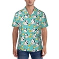 thumbnail image 1 of KLL Men's Hawaiian Shirt Short Sleeve Button Down Beach Shirts-Panda Bathing In The Bath, 1 of 5
