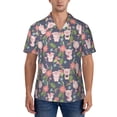 thumbnail image 1 of KLL Men's Hawaiian Shirt Short Sleeve Button Down Beach Shirts-Pigs 1, 1 of 5
