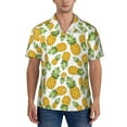 thumbnail image 1 of KLL Men's Hawaiian Shirt Short Sleeve Button Down Beach Shirts-Pineapple, 1 of 5