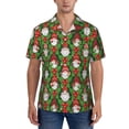 thumbnail image 1 of KLL Men's Hawaiian Shirt Short Sleeve Button Down Beach Shirts-Santa Claus And Gnomes, 1 of 5