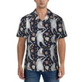 thumbnail image 1 of KLL Men's Hawaiian Shirt Short Sleeve Button Down Beach Shirts-Sloths Dancing, 1 of 5