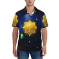 thumbnail image 1 of KLL Men's Hawaiian Shirt Short Sleeve Button Down Beach Shirts-Solar System, 1 of 5