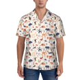 thumbnail image 1 of KLL Men's Hawaiian Shirt Short Sleeve Button Down Beach Shirts-South American Animals, 1 of 5