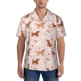 thumbnail image 1 of KLL Men's Hawaiian Shirt Short Sleeve Button Down Beach Shirts-Star Cute Dog, 1 of 5