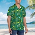 thumbnail image 1 of KLL Men's Hawaiian Shirt Short Sleeve Button Down Beach Shirts-Tennis Rackets and Balls, 1 of 6