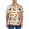 thumbnail image 1 of KLL Men's Hawaiian Shirt Short Sleeve Button Down Beach Shirts-Thanksgiving Turkeys 1, 1 of 5