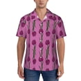 thumbnail image 1 of KLL Men's Hawaiian Shirt Short Sleeve Button Down Beach Shirts-Tulips Flowers, 1 of 5