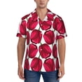 thumbnail image 1 of KLL Men's Hawaiian Shirt Short Sleeve Button Down Beach Shirts-Tulips Flowers, 1 of 5