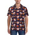 thumbnail image 1 of KLL Men's Hawaiian Shirt Short Sleeve Button Down Beach Shirts-Turkey And Thanksgiving, 1 of 5
