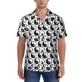 thumbnail image 1 of KLL Men's Hawaiian Shirt Short Sleeve Button Down Beach Shirts-Yin Yang, 1 of 5