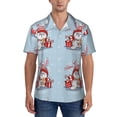 thumbnail image 1 of KLL Men's Hawaiian Shirt Short Sleeve Button Down Beach Shirts-merry Christmas rabbit, 1 of 5