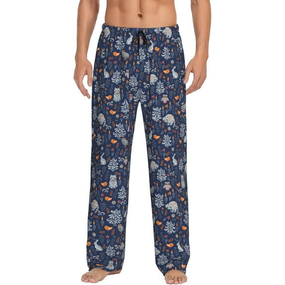 KLL Mens Pajama Pants for Men,Mens Lounge Pants,Funny Gifts for Men,Men's Pajama Bottoms-Autumn Forest2