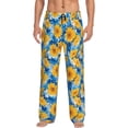 thumbnail image 1 of KLL Mens Pajama Pants for Men,Mens Lounge Pants,Funny Gifts for Men,Men's Pajama Bottoms-Blue Ocean Wave Sunflower, 1 of 1