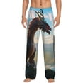 thumbnail image 1 of KLL Mens Pajama Pants for Men,Mens Lounge Pants,Funny Gifts for Men,Men's Pajama Bottoms-Clear Sky Mountain Red Dragon, 1 of 5
