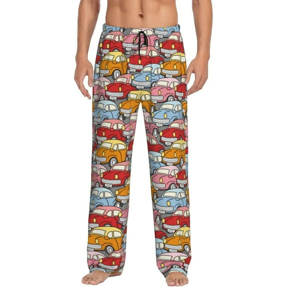 KLL Mens Pajama Pants for Men,Mens Lounge Pants,Funny Gifts for Men,Men's Pajama Bottoms-Cute Cars
