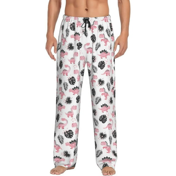 KLL Mens Pajama Pants for Men,Mens Lounge Pants,Funny Gifts for Men,Men's Pajama Bottoms-Cute Dinosaur