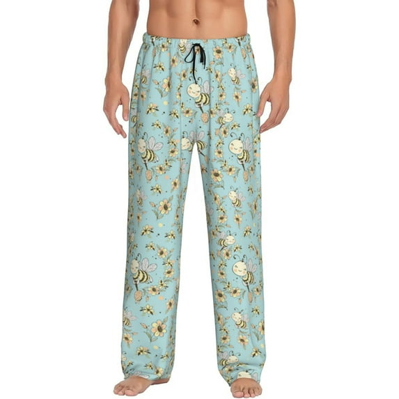 KLL Mens Pajama Pants for Men,Mens Lounge Pants,Funny Gifts for Men,Men's Pajama Bottoms-Cute Honeybees