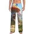 thumbnail image 1 of KLL Mens Pajama Pants for Men,Mens Lounge Pants,Funny Gifts for Men,Men's Pajama Bottoms-Cute Mushroom Town, 1 of 5