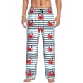 thumbnail image 1 of KLL Mens Pajama Pants for Men,Mens Lounge Pants,Funny Gifts for Men,Men's Pajama Bottoms Cute Red Crabs With Nautical -Medium, 1 of 5