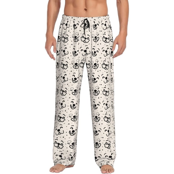 KLL Mens Pajama Pants for Men,Mens Lounge Pants,Funny Gifts for Men,Men's Pajama Bottoms-DOGS FACE