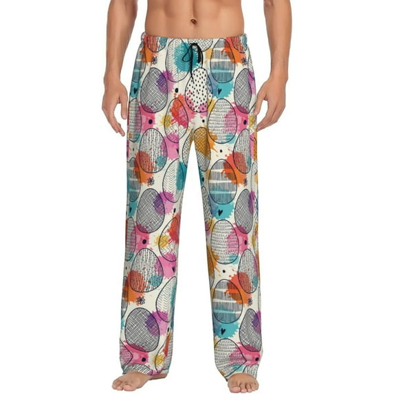 KLL Mens Pajama Pants for Men,Mens Lounge Pants,Funny Gifts for Men,Men's Pajama Bottoms-Easter Egg