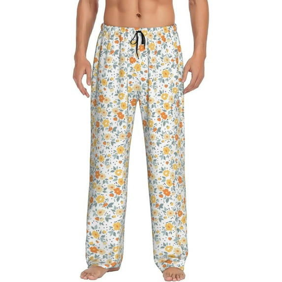 KLL Mens Pajama Pants for Men,Mens Lounge Pants,Funny Gifts for Men,Men's Pajama Bottoms-Floral1