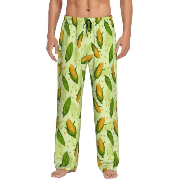 KLL Mens Pajama Pants for Men,Mens Lounge Pants,Funny Gifts for Men,Men's Pajama Bottoms-Fresh Corn